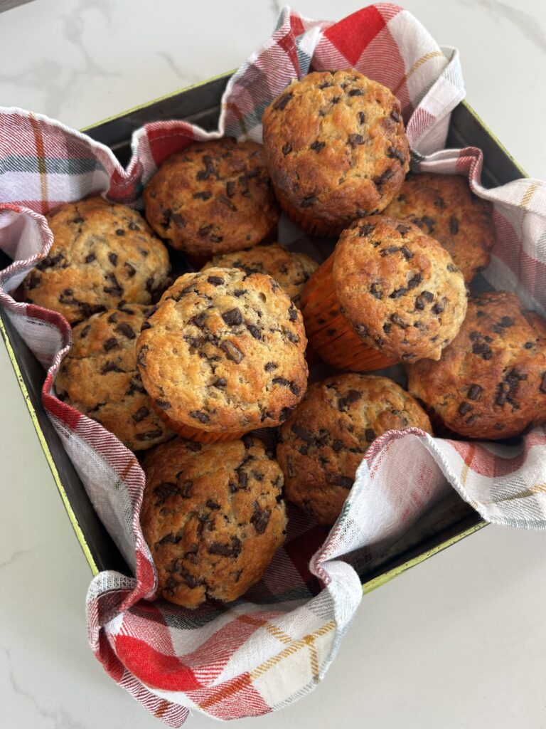 Easy Banana and chocolate chip Muffins