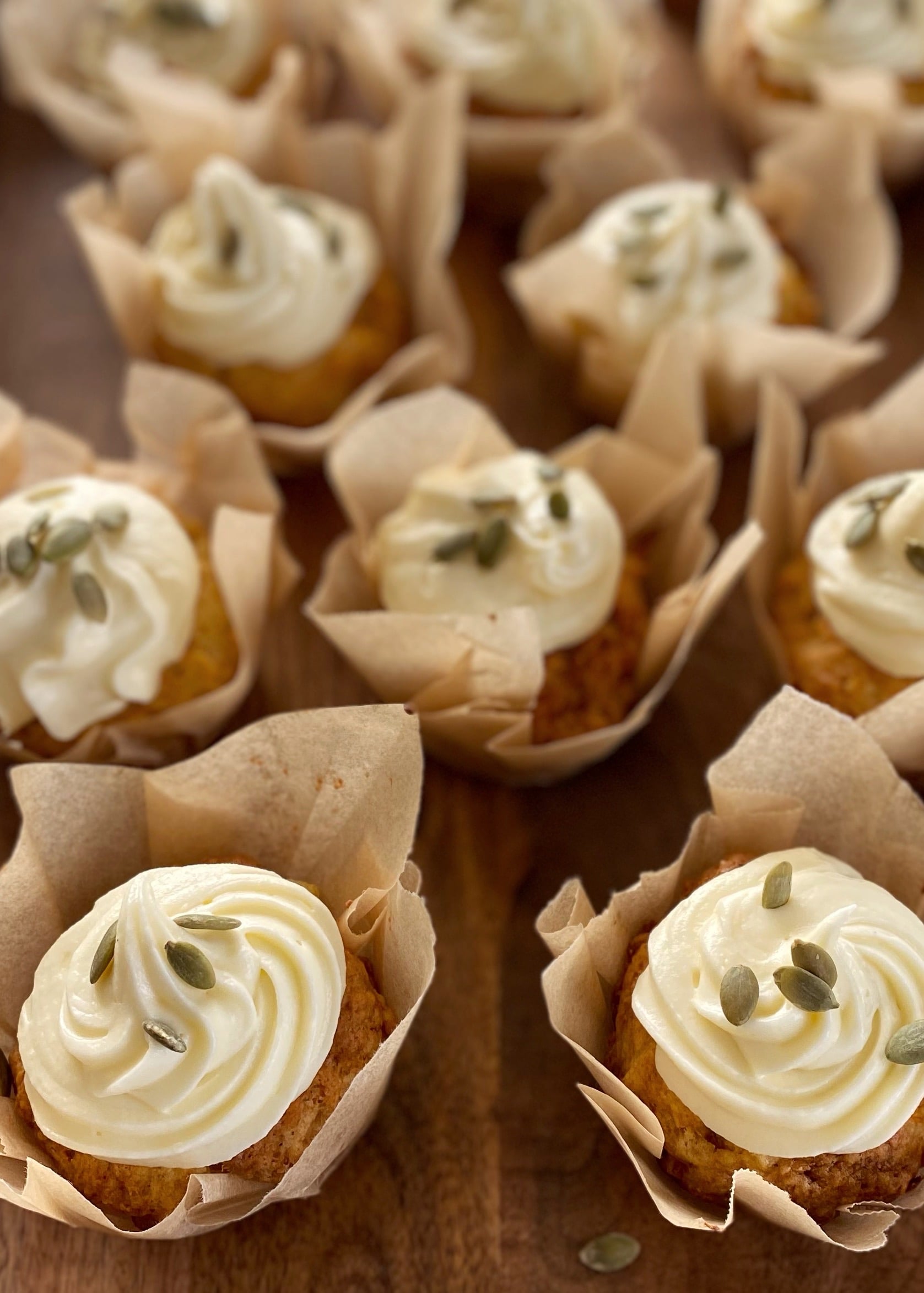 Pineapple and Carrot Muffins with Cream Cheese Icing
