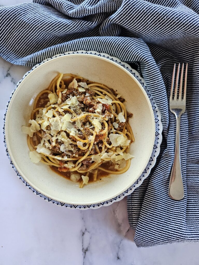 A flavour packed Spaghetti Bolognese
