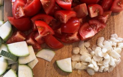 Pressure canned zucchini and Tomatoes