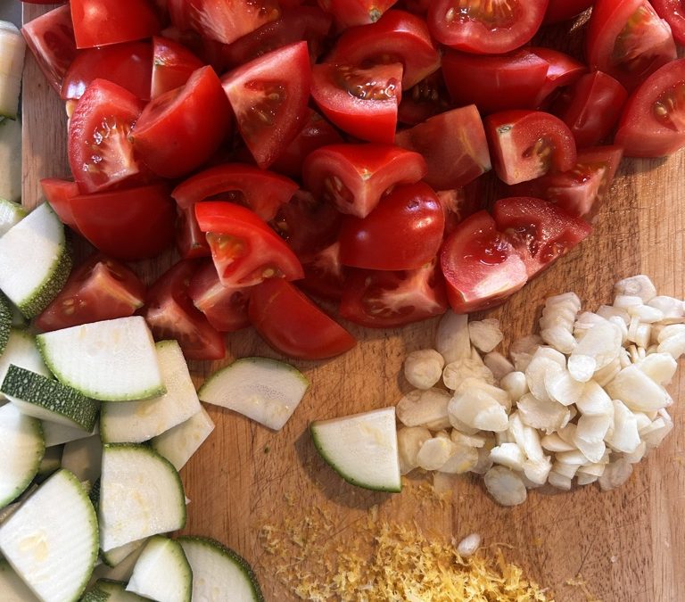 Pressure canned zucchini and Tomatoes